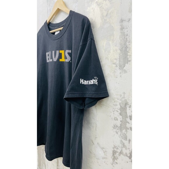 ELVIS T-Shirt Mens XL Elvis Harrahs Elvis Y2K TShirt Black XL Mens Elvis Concert - Picture 3 of 8